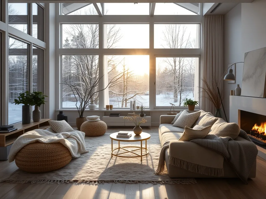 Innbydende rom med varm belysning