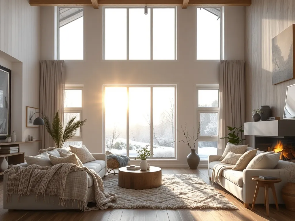 Naturlig og kunstig lys ved vindu